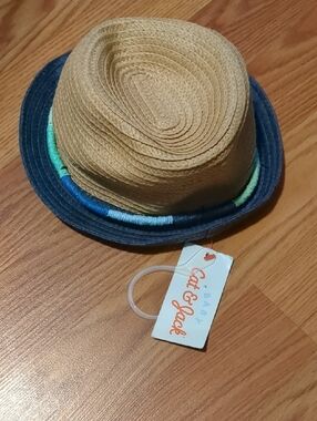 Cat & Jack baby straw fedora hat